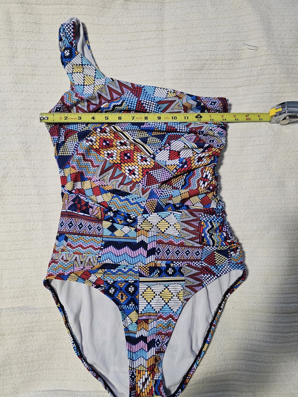 Target Multicolor One-Shoulder Geometric Print One-Piece Swimsuit
